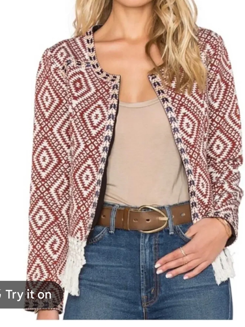 Anthropologie Tularosa Santa Fe Embroidered Ikat Jacket Blazer NWT Size Medium